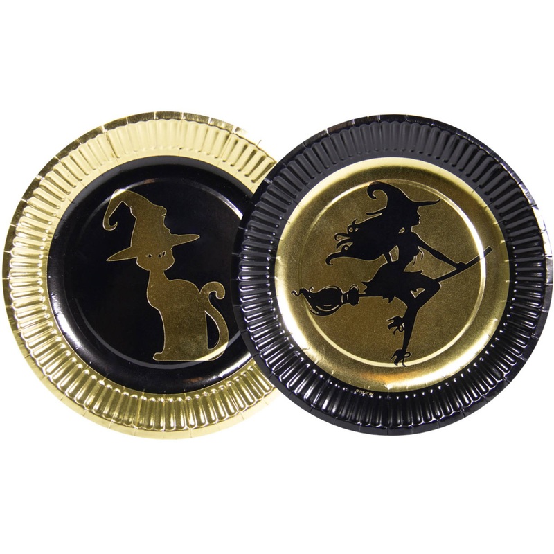 8 Glam Witch Paper Plates 18cm