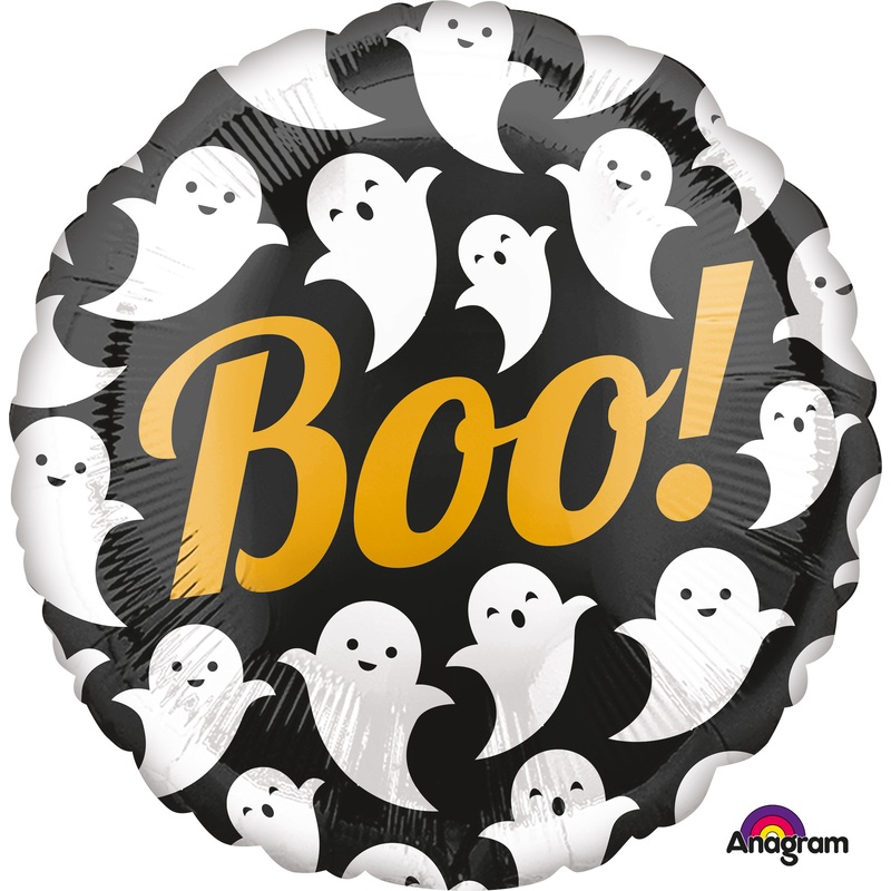 Boo Ghosts Foil Balloon 43cm
