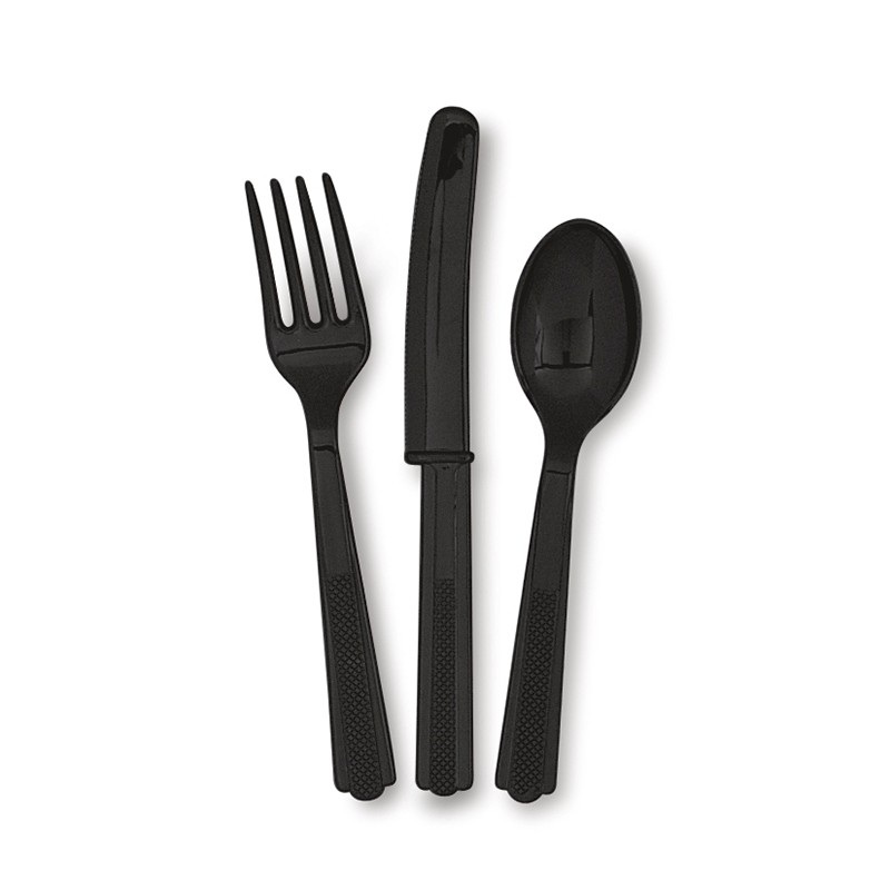 Cutlery set Vera black 18 pieces