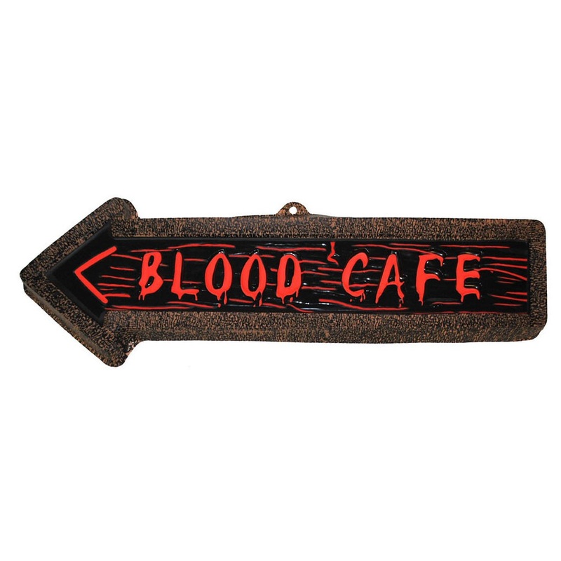Halloween decoration sign Blood Cafe 57 x 19cm
