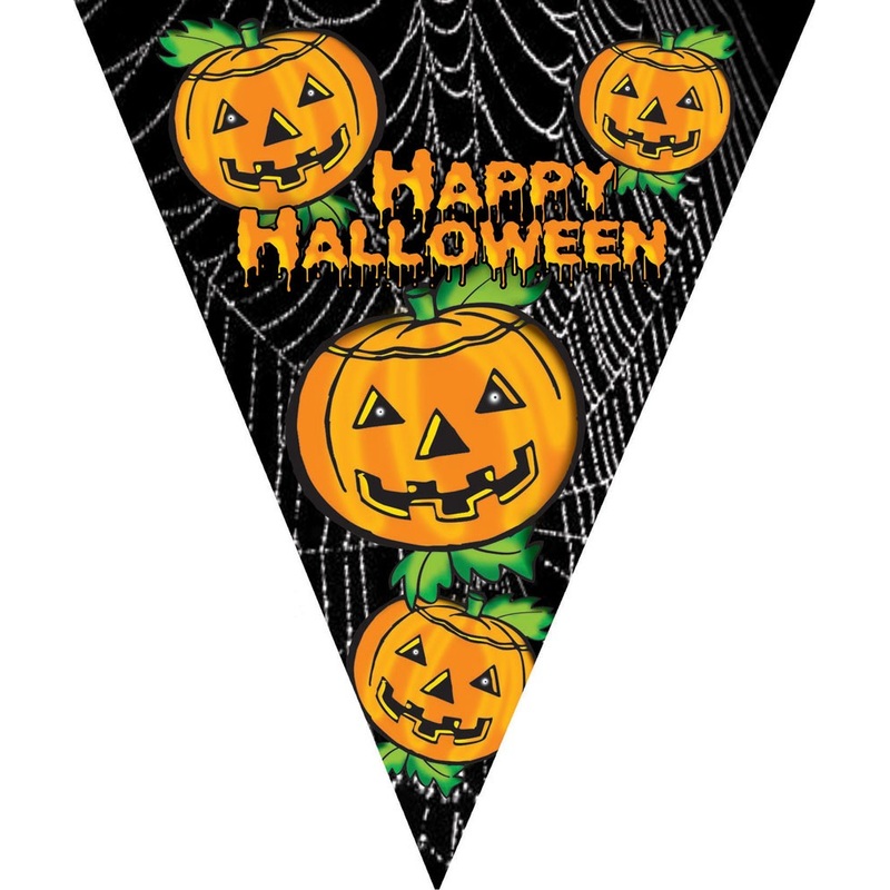 Happy Halloween Pumpkin Pennant Chain 5m