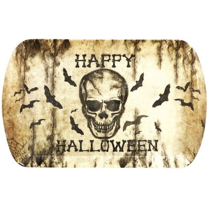 Happy Halloween Skull Serving Tray 39cm x 24cm