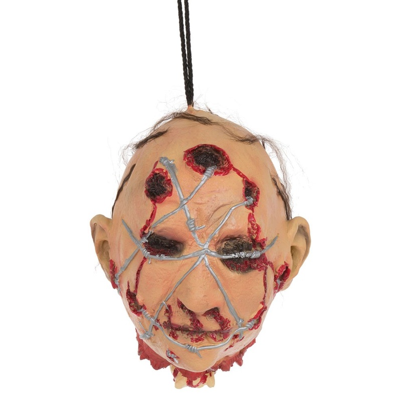 Horror head barbed wire Halloween hanging decoration