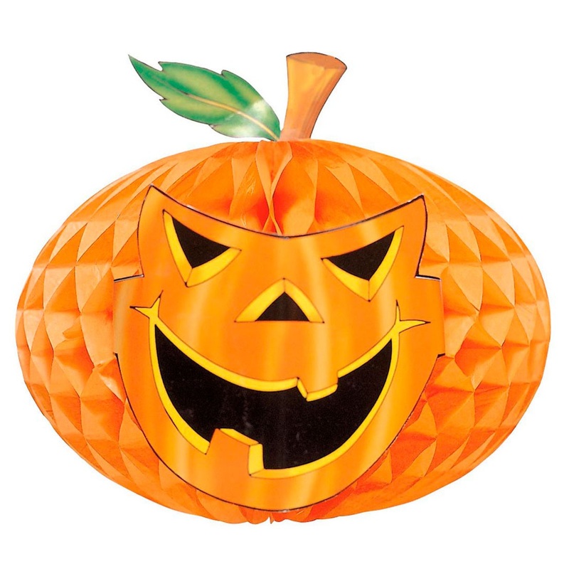 Pumpkin honeycomb ball Halloween decoration 52cm