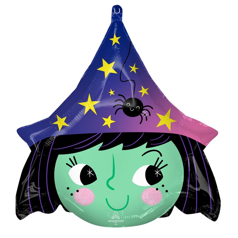 Rainbow witch foil balloon 48cm