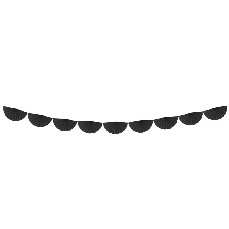 Rosette garland Daphne black 3m x 30cm