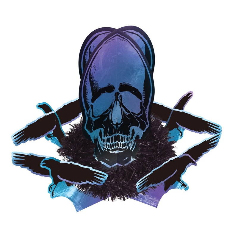 Shimmer Skull Centrepiece Table Decoration 35.8cm