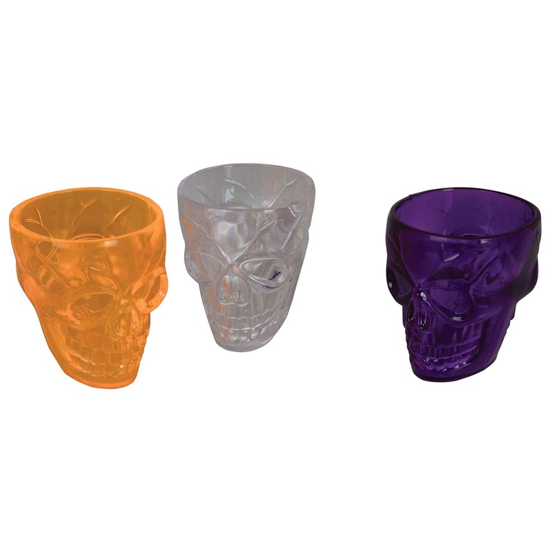 Skull Drinking Shot Glasses Set of 3