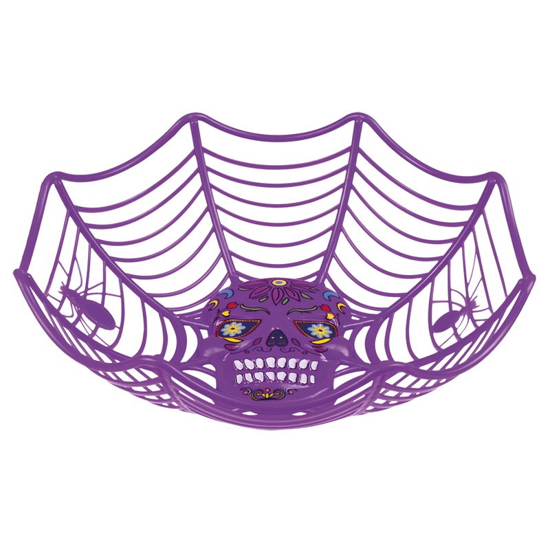 Skull fruit bowl purple 25cm