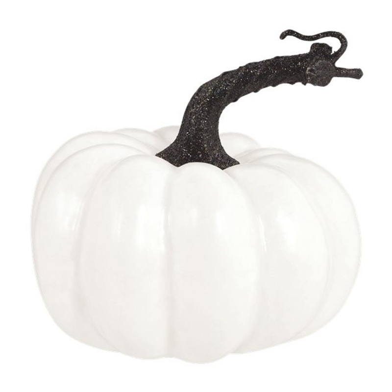 Small pumpkin decoration figure white 12cm