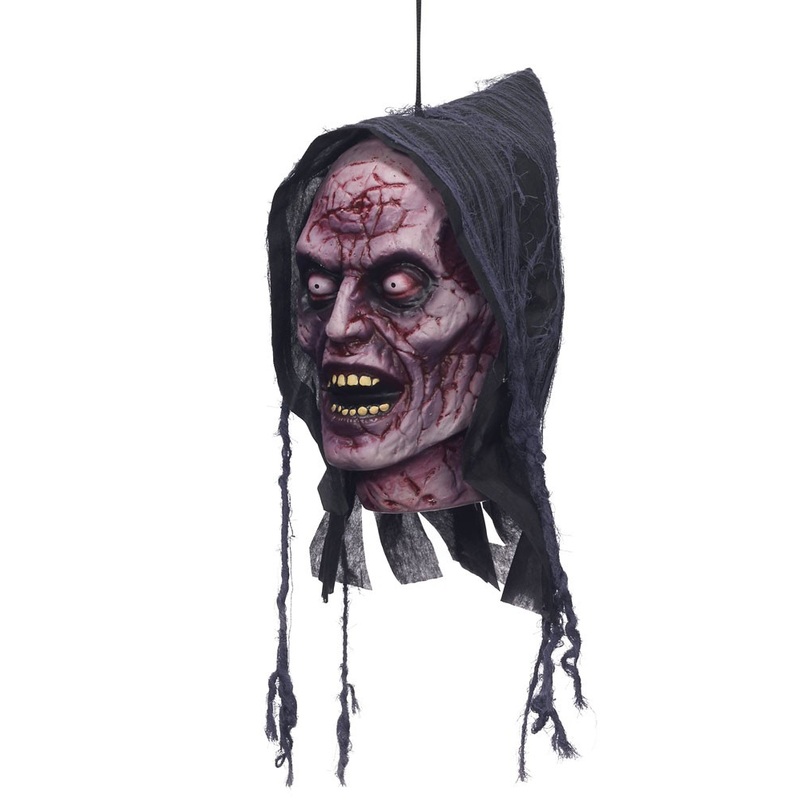 Zombie head Halloween hanging decoration