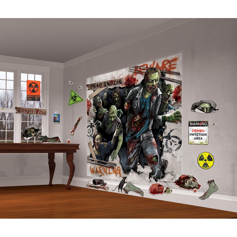 Zombie Town wall backdrop 32 parts