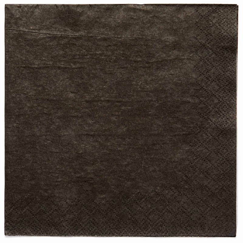 20 black eco napkins 33cm