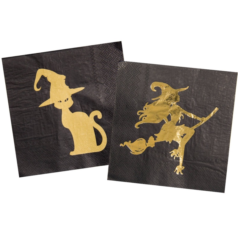 20 Glam Witch Napkins 33cm