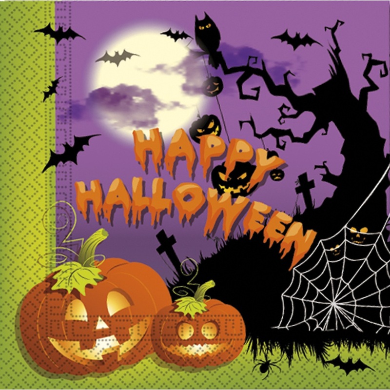 20 horror villa Halloween napkins 33cm