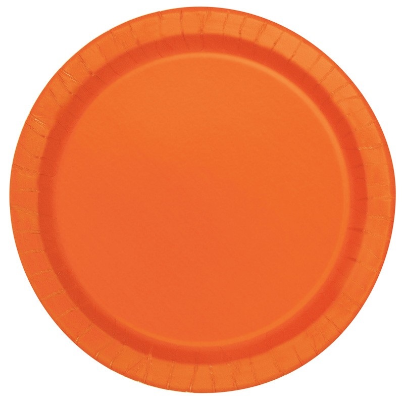 20 paper plates Vera orange 18cm