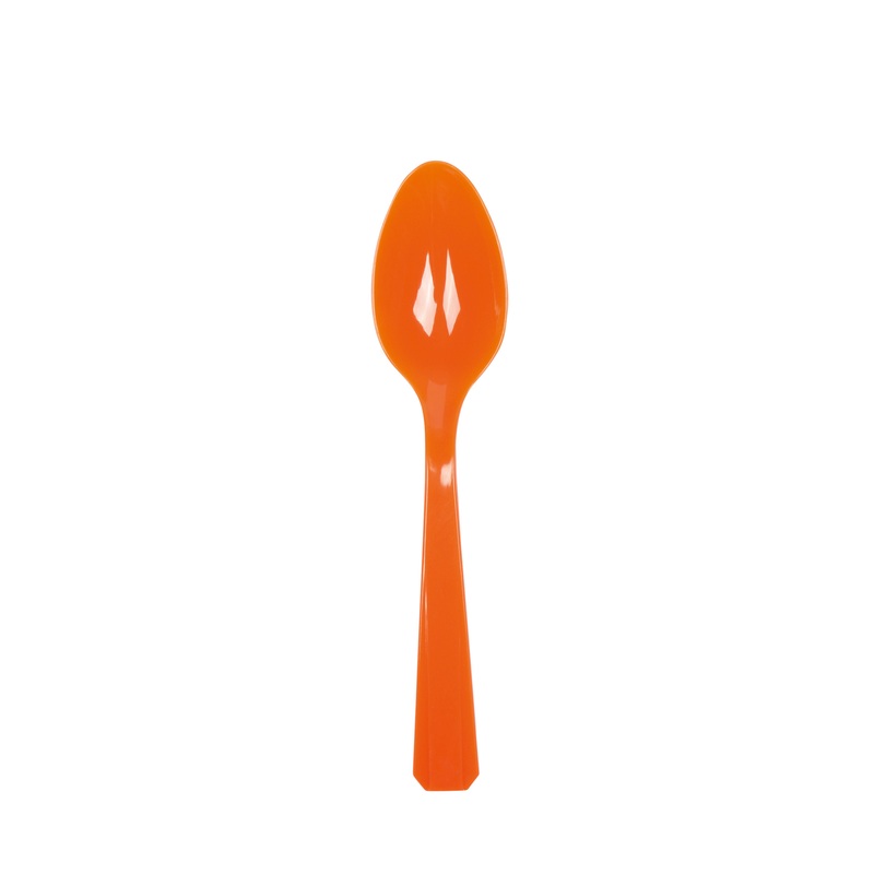 20 plastic spoons June orange