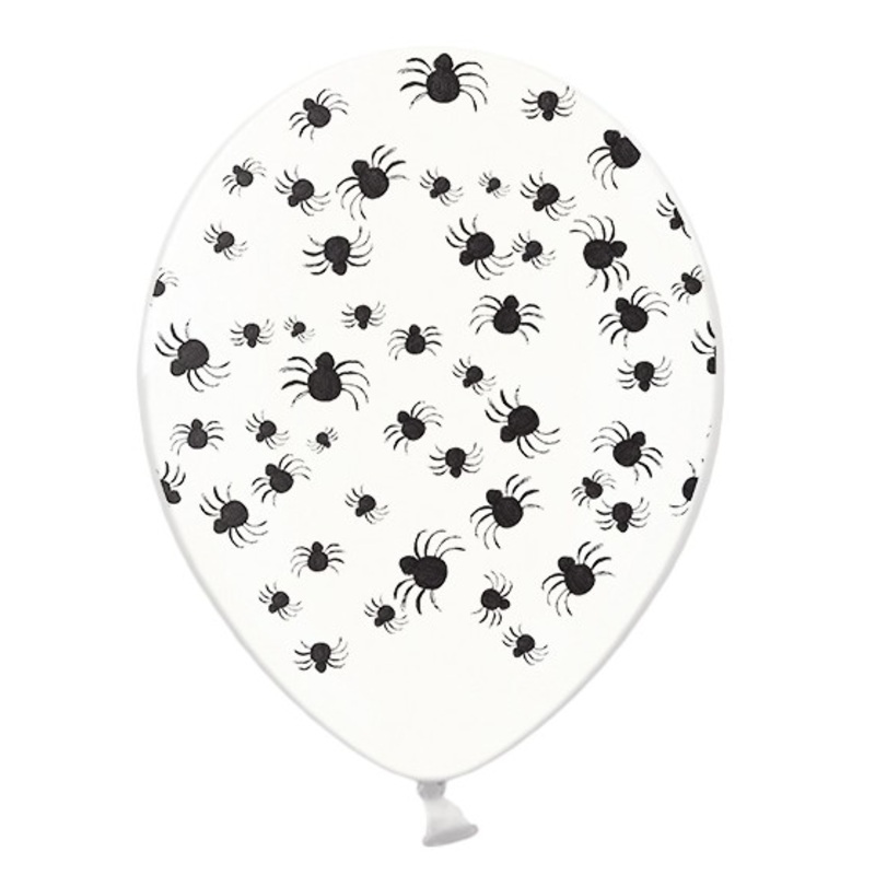 50 spider swarm balloons transparent 30cm