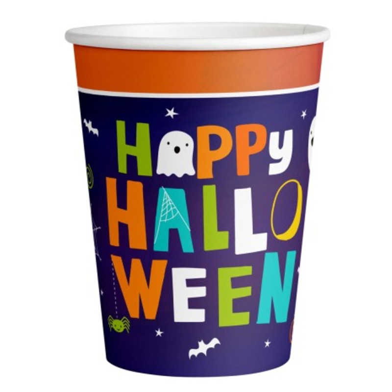 8 Happy Halloween cups 266ml