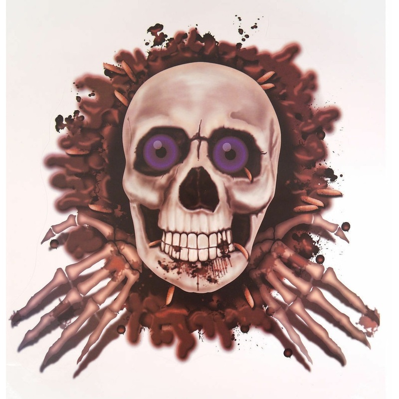 Bloody skeleton toilet sticker