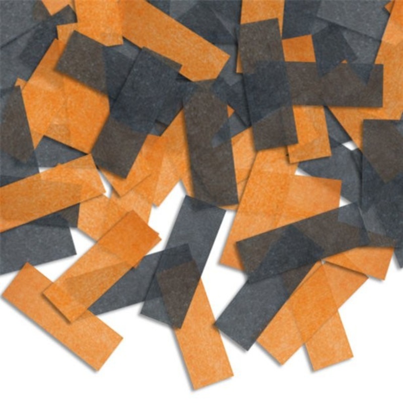 Confetti for piata filling black-orange