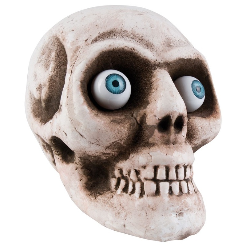 Creepy skull with eyes 17 x 11cm