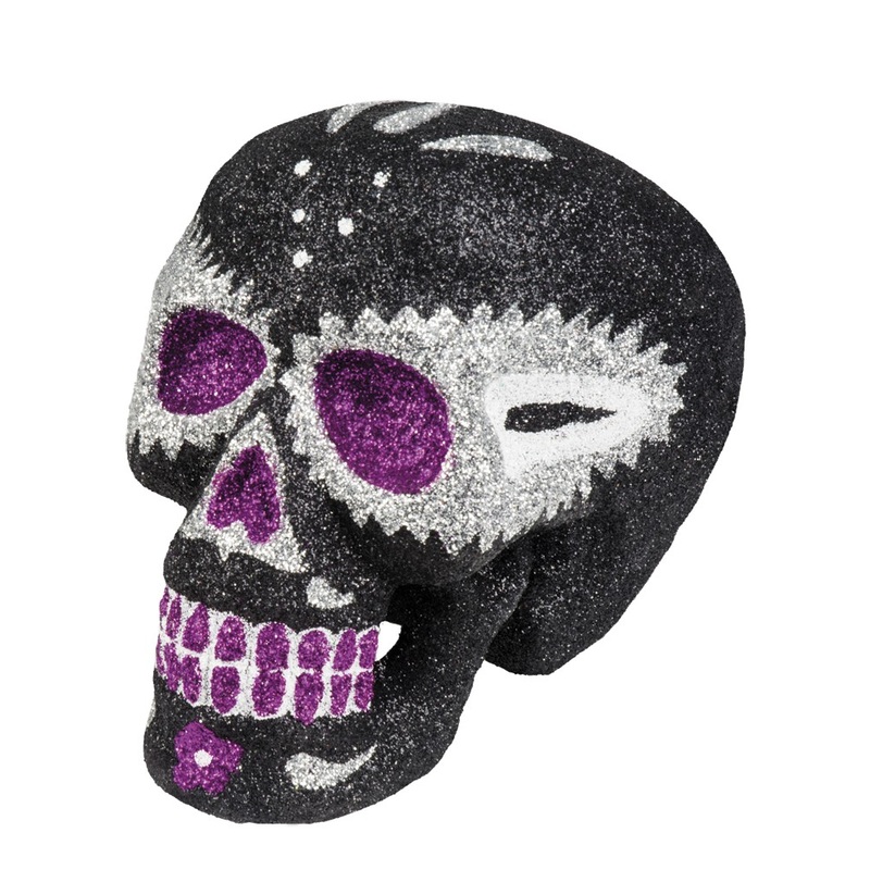 Dia De Los Muertos Pepe Colorful decorative skull 16 x 14cm
