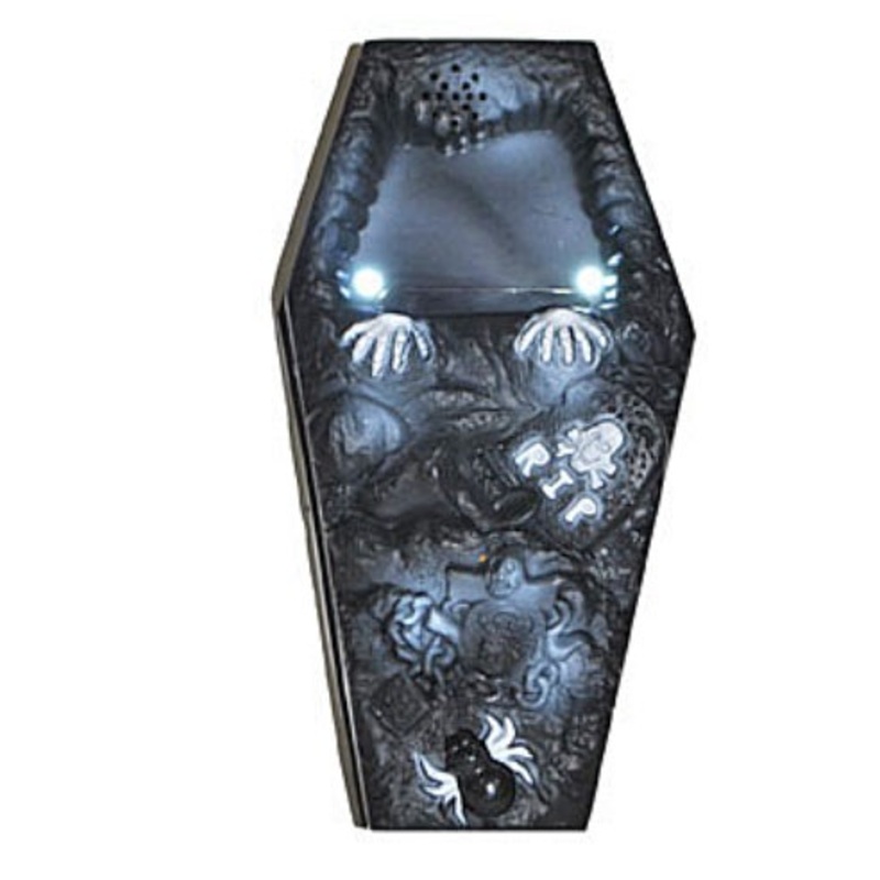 Doorbell coffin with light and sound