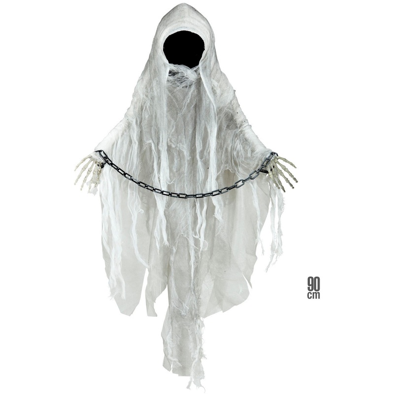 Eerie faceless ghost Halloween decoration 90cm