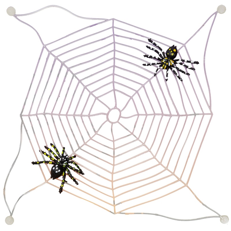 Glow in the Dark Spider Web Decoration 29cm