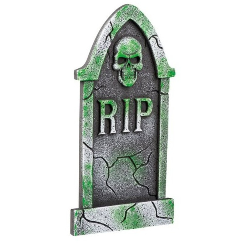 Green RIP tombstone 40cm