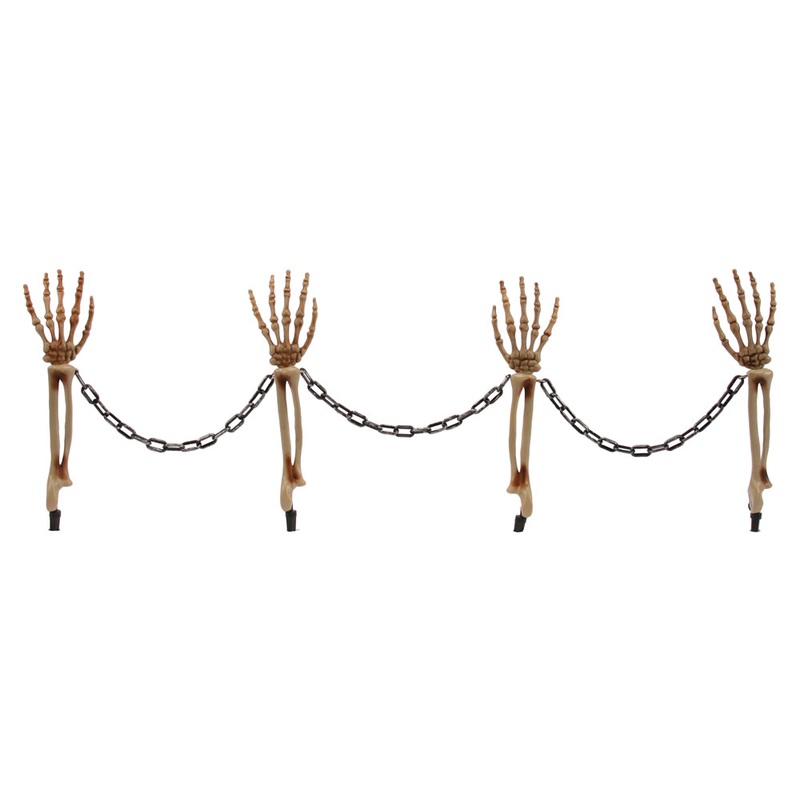 Outdoor decoration 4 skeleton arms in chains