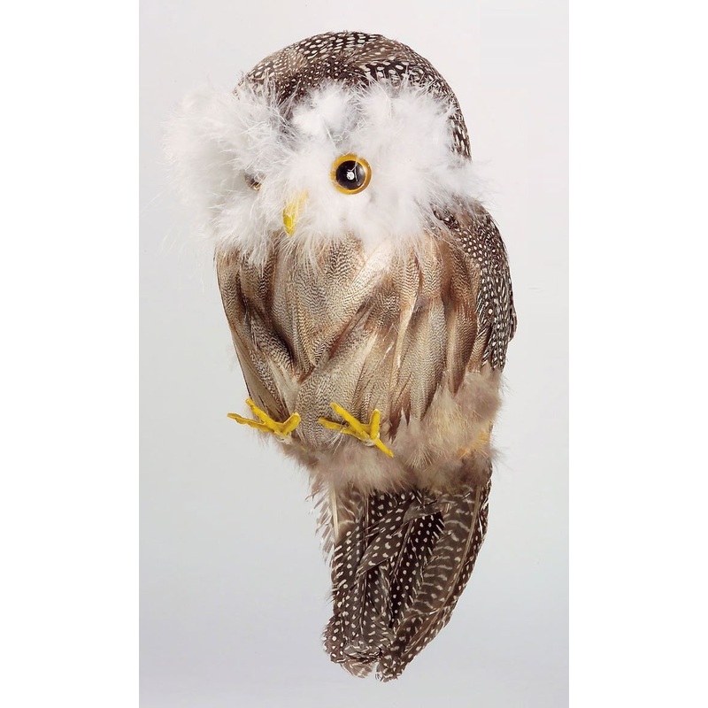Owl fluffy made of feathers