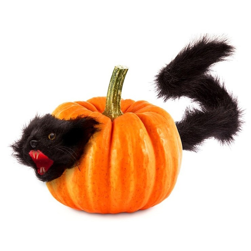Pumpkin decoration cat 2 pcs