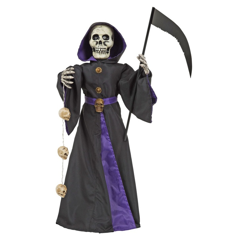Scary Grim Reaper with movement, light and sound effect 72cm