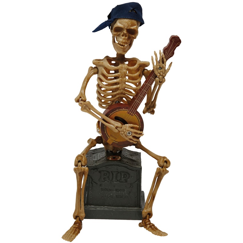 Singing skeleton decoration figure