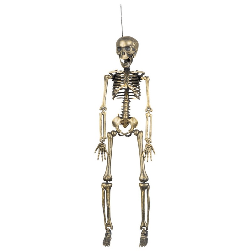 Skeleton Heribert gold-colored 42 x 11cm