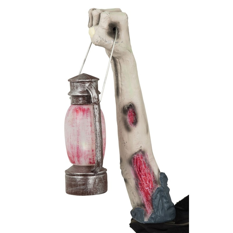 Zombie arm decoration with lantern