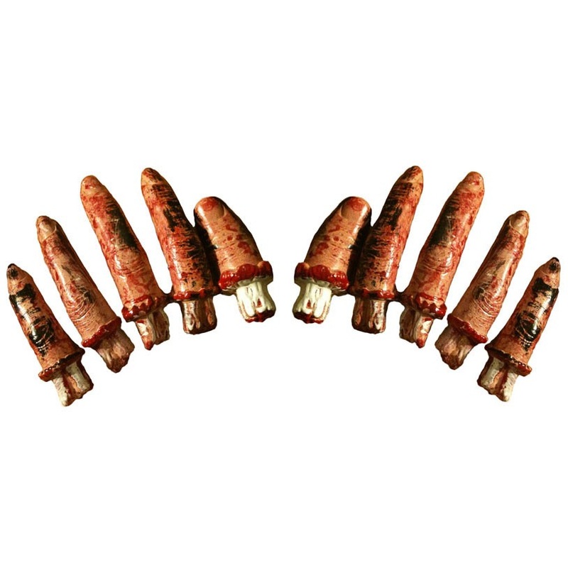 10 severed bloody fingers
