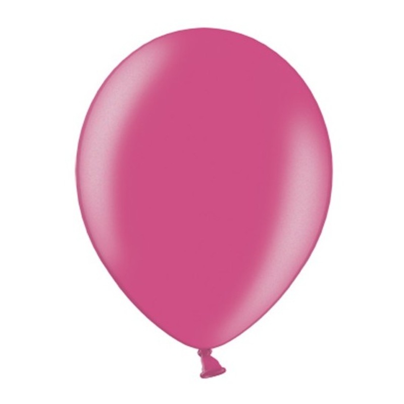 100 latex balloons Metallic Fuchsia 25cm