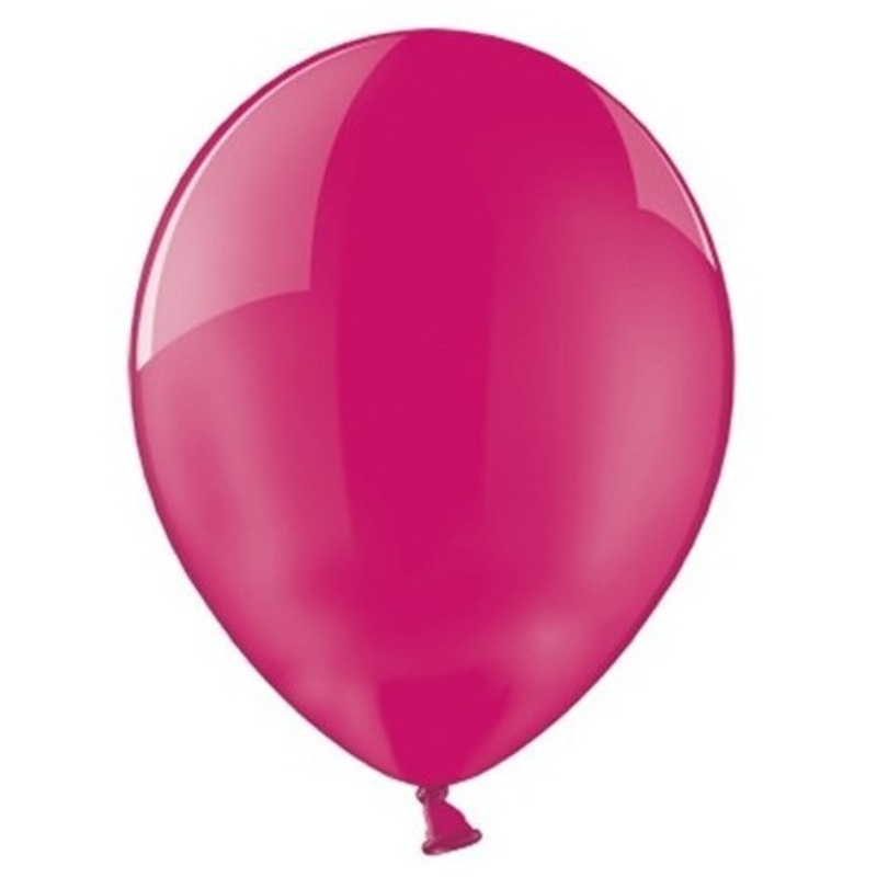 100 transparent party star balloons pink 27cm