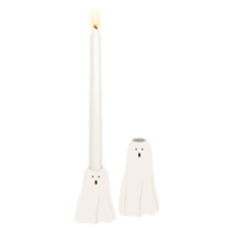 2 candle holder ghosts