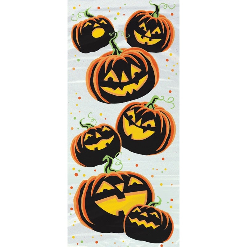 20 Freaky Pumpkin Gift Bags 11cm x 30cm