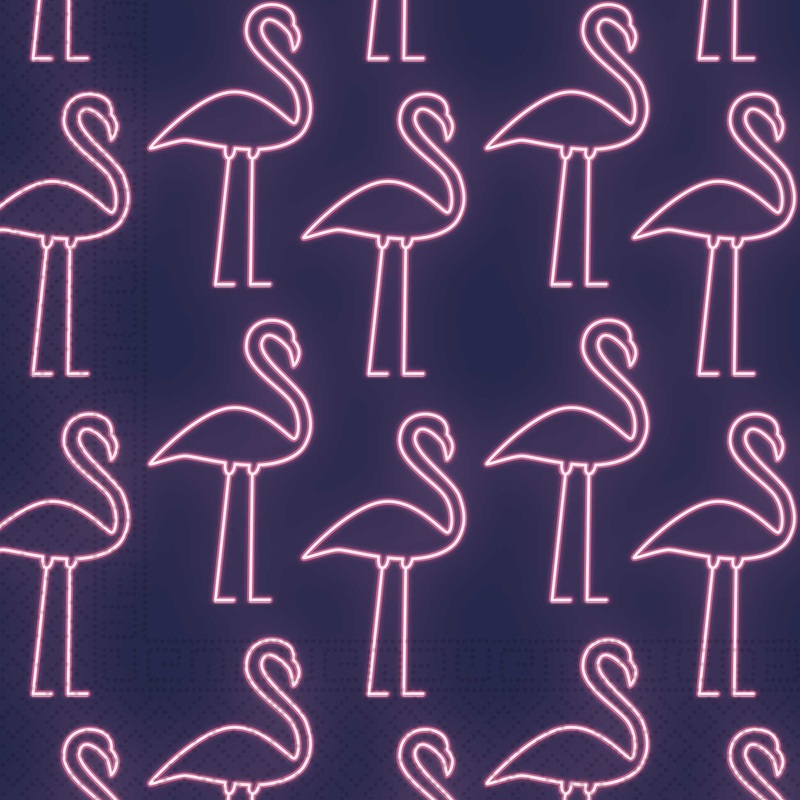 20 neon party napkins 33cm