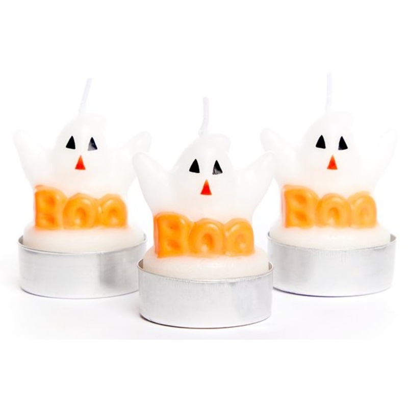 3 cute ghost tea lights
