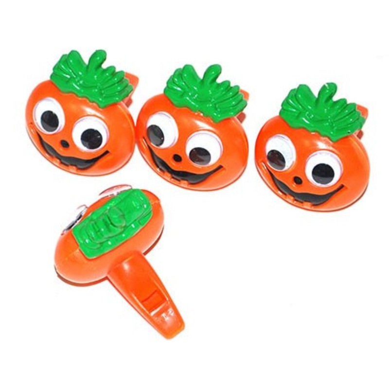 4 pumpkin whistles Halloween fun 4cm