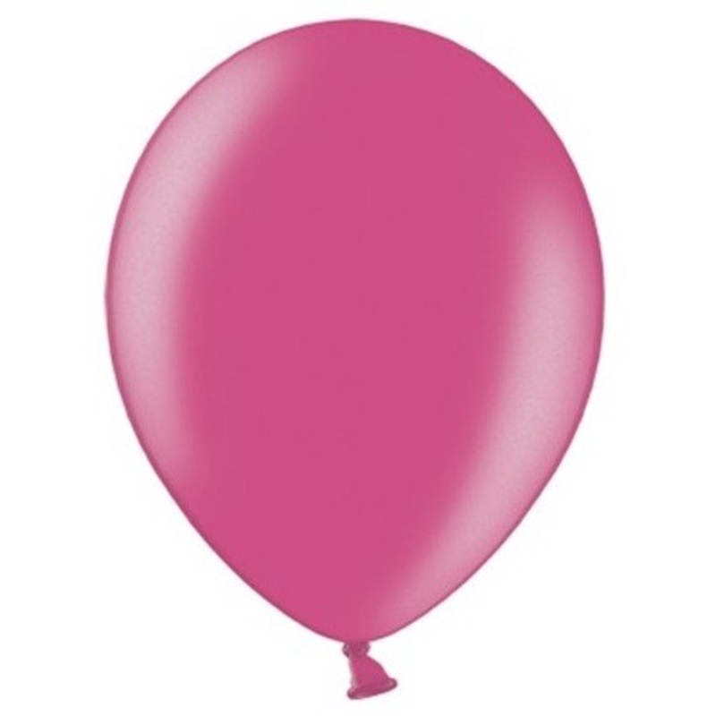 50 party star metallic balloons pink 23cm