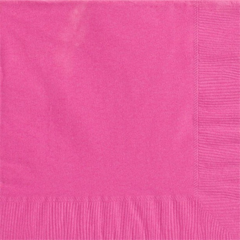 50 plain pink napkins 40cm