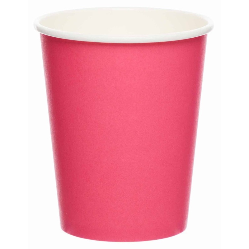 8 Live Pink paper cups 227ml