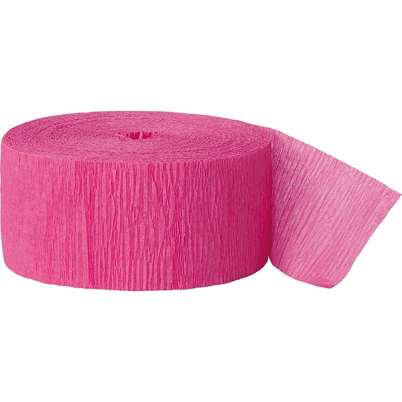 Crepe paper streamer Fiesta Pink 24.6m